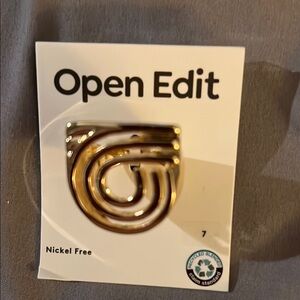 Gold Spiral Ring with Modern Minimalist Design